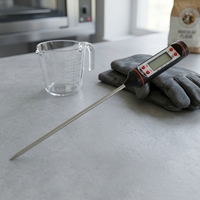 Thermomètre alimentaire numérique LCD avec sonde en acier inoxydable, mesure de température double unité pour cuisine, cuisson, barbecue, expériences en laboratoire