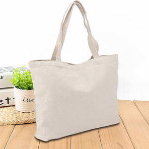 Sac fourre-tout en toile de coton recyclé durable, grande capacité, pour femmes, très vendu, personnalisable. - Product Image 4