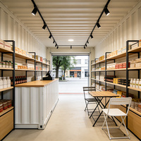 Maison préfabriquée modulaire aux Philippines, cuisine portable en conteneur pour hôtel, café, boutique, petit bureau commercial