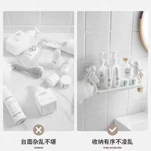 Étagère murale en forme d'homme, mini-étagère de rangement blanche pour condiments de cuisine et cosmétiques de salle de bain, installation sans perçage - Product Image 3