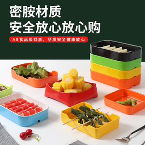 Rectangular Melamine Plate Solid Color For Buffet Party Use Hotel Dining Tableware - Product Image 3