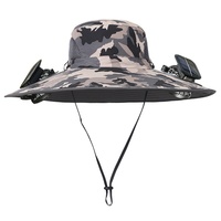 Chapeau de ventilateur de charge solaire rechargeable portable pour hommes à large bord pour les loisirs de plein air activités d'été style pêcheur batterie