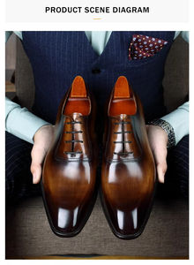 Zapatos Oxford de Vestir para Hombre al por Mayor, con Suela Gruesa, Punta en Pico, Impermeables, Transpirables, con Soporte de Arco, para Oficina y Trabajo - Product Image 4