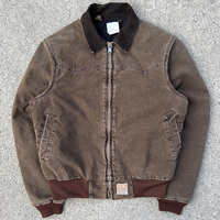 Veste en jean décontractée de style urbain sur mesure de haute qualité, taille plus, fabriquée en usine OEM, vêtements d'hiver pour hommes, style vintage, lavage délavé