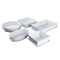 Ensembles de vaisselle en céramique blanche à haute température assiettes plat de cuisson bol à soupe Sushi assiette plate pot avec tasses tasse à café costume