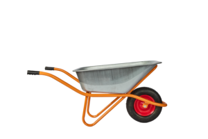 WB6418 Heavy Duty Metal Garden Wheelbarrow with <strong>150kg</strong> Load Capacity and Pneumatic Flat Free <strong>Wheel</strong> Hand Cart for Farms &amp; Gardens - Product Image 2