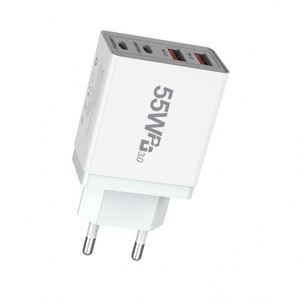 อะแดปเตอร์ชาร์จ 55W แบบ Dual PD+Dual USB สี่พอร์ต 2C2A พร้อมอะแดปเตอร์ชาร์จเร็ว 5V/2.4A สำหรับโทรศัพท์มือถือ - Product Image 3