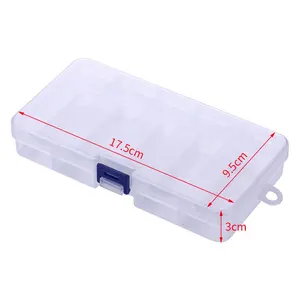 Hengjia grande boîte à outils en plastique à 5 grilles pour la pêche pour le stockage d'accessoires de rivière de lac de ruisseau - Product Image 1