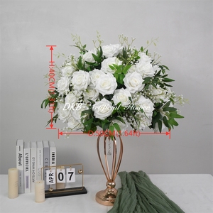 DKB Customized Realistic Large <b>Artificial</b> Silk Peony <b>Hydrangea</b> White and Green Flower Ball for Wedding and Valentine's Day Decor - Product Image 2