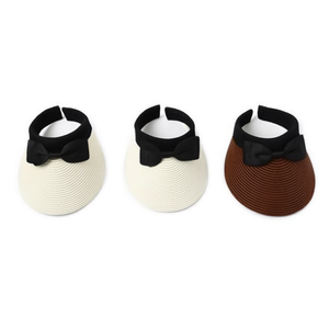 Visera con Lazo, Beige, Blanco, Marrón, Talla Única, Protección Solar para el Verano - Product Image 2