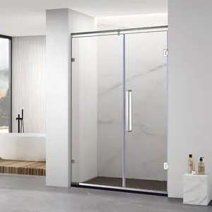 Индивидуальный Бескаркасный душевой шкаф для ванной комнаты стеклянная раздвижная душевая дверь