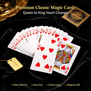 Cartas Mágicas Clásicas Rey y Reina, Accesorios de Magia Callejera, Efecto de Cambio de Corazón Fácil para Principiantes, Trucos de Magia con Papel - Product Image 3