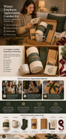 Kit de Confort Personnalisé pour l'Hiver : Couverture, Tasse, Chaussettes, Thé, Carnet, Carte, et Envoi d'Entreprise pour la Reconnaissance des Employés