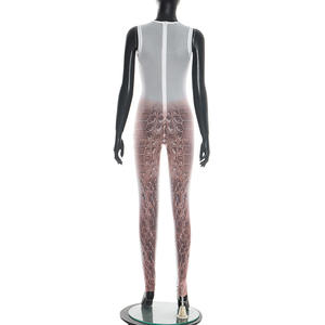 Viviblook D26JP045 Combinaison Femme Été Nouvelle Collection Sexy Moulante Imprimée Sans Manches Soirée Boîte de Nuit Une Pièce - Product Image 5