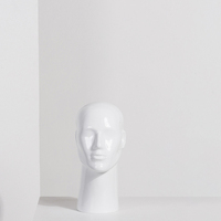 Tête de mannequin féminin en ABS blanc brillant de haute qualité pour l'affichage de chapeaux, de perruques et d'écharpes