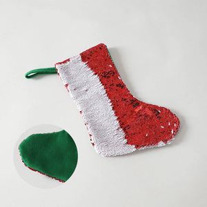 Chaussette de Noël en sequins de haute qualité pour impression personnalisée par sublimation - Product Image 3