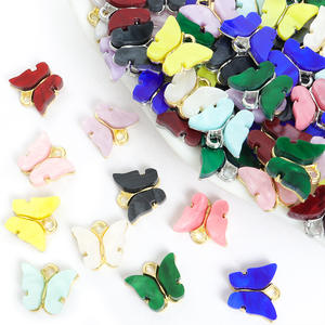 DZ019 dijes de mariposa colgantes de mariposa acrílicos Kit de dijes de mariposa coloridos para fabricación de joyas y pendientes y pulseras - Product Image 1