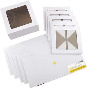 10 Inch 12 Inch White Windows Cakes Boxes Square Beverage Packaging
