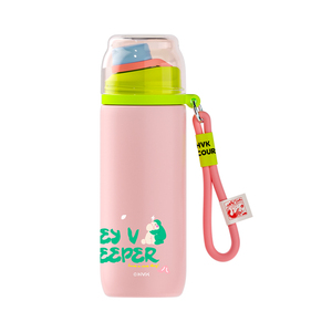 Botella de agua de acero inoxidable de 480ML, termo de alta calidad con cinturón, taza pequeña portátil, Boca de boquilla directa - Product Image 1