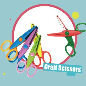 Zigzag Blade DIY kéo DIY an toàn trẻ em đầy màu sắc thủ công kéo - Product Image 1