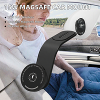 Pengisi Daya Mobil Nirkabel Magnetik yang Dapat Diisi Ulang, Dudukan Ponsel dengan Lengan Fleksibel dari Paduan Logam, Dapat Diputar 360 Derajat