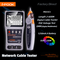 Probador de Cables Recargable Portátil I-pook PK655C+, Rastreador de Cables Multifunción, Buscador de Líneas, Instrumento de Medición de Redes Electrónicas