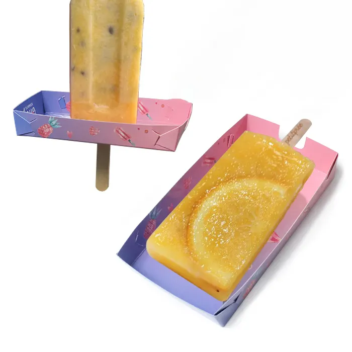 Caja de paletas para Baby Shower, soporte de papel de helado hecho a mano, caja de agua antigoteo, 50 Uds.