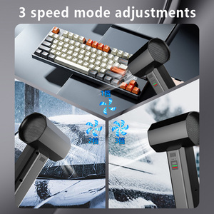 3 chế độ tốc độ điều chỉnh tự động xe máy sấy Blower có thể sạc lại cầm tay bạo lực Khăn lau bụi không khí chéo Gun - Product Image 3