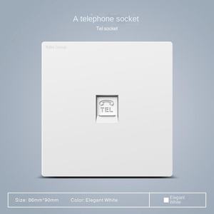 Enchufe Multimedia de Alta Velocidad con Panel Táctil, Enchufe para TV, Interruptor de Pared de Material para PC - Product Image 2