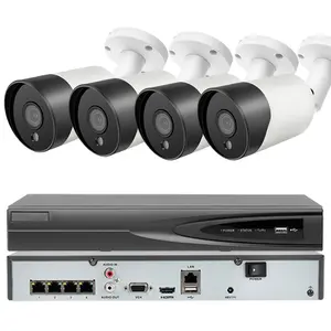 DH 4 Kênh Kit 4PoE HD 4MP Built-In MIC Home An Ninh Máy Ảnh Plug & Play Hệ Thống CCTV