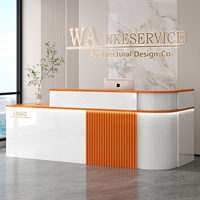 Comptoir d'angle de magasin, design luxueux haut de gamme, pour salon de beauté, bureau d'accueil simple, comptoir de caisse, comptoir de bar