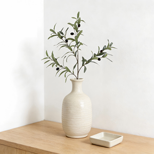 Stelo di <span class=keywords><strong>Foglie</strong></span> d'Ulivo Artificiali Verdi, Ramo Lungo con 8 Frutti, Decorazione Floreale per Casa - Product Image 4
