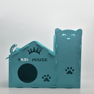 Épissure faite à la main en feutre chat grotte respirant pli plat feutre chat et chiot <span class=keywords><strong>maison</strong></span> cachette confortable pour chats d'intérieur - Product Image 1