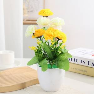 Decoración para el Hogar, Flor Artificial en Maceta Pequeña, Juego <span class=keywords><strong>de</strong></span> Flores Secas Decorativas para Interiores con Bonsái <span class=keywords><strong>de</strong></span> Plástico y Tela <span class=keywords><strong>de</strong></span> Seda - Product Image 4