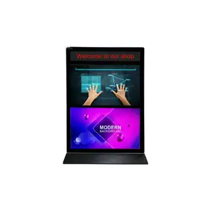 55inch Single-sided double screen with LED light intelligent publishing HD advertising machine with Infrared Touch