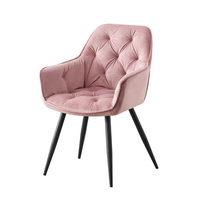 Fauteuil confortable en velours rembourré pour salon d'appartement, restaurant, bar à domicile