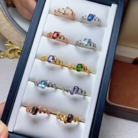 Good Price Custom Twist Band 925 Silver Natural Gemstone Ring Replaceable Loose Stone Factory Wholesale Women Jewelry