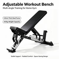 Banc de musculation en acier de 60 mm d'épaisseur avec revêtement en cuir PU et rembourrage en coton perlé, portable, réglable, durable, stable et sûr