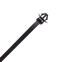 Attaches de câble en nylon noir réglables Bande de reliure en plastique autobloquante avec boucle de fixation Sangle d'enveloppement de voiture fiable et attache à fermeture éclair