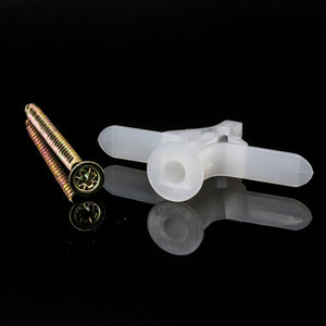 Plastic White Aircraft Toggle <b>Anchor</b> Expansion Wall Plug Drywall <b>Anchors</b> with Screw High Load Capacity Bright - Product Image 3