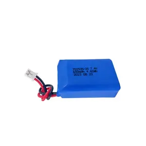 Kılıf cep 2 serisi ve 1 paralel 7.4V 702535-2S 650mah Lipo pil paketi için fasya tabancası/masaj makinesi/yüz temizleyici