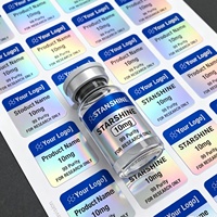 Étiquettes adhésives personnalisées imprimées pour flacons en verre de 3 ml, 5 ml, 10 ml, autocollants en vinyle imperméables pour emballages cosmétiques, vente en gros