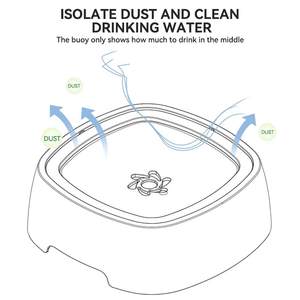 Плавающая миска для воды 1,2 л для собак и кошек, непроливаемая, дизайн фонтанчика, товары для животных - Product Image 5