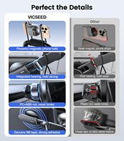 Support de téléphone de voiture pliable magnétique en gros, ventouse aimantée puissante N52, bras extensible anti-chute, marque privée OEM