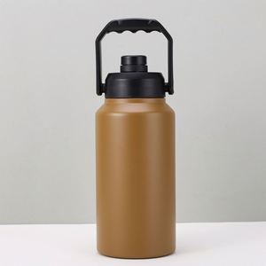64oz Camping Isolierter Eisbehälter Edelstahl Wasserflasche 128oz Tragbare Thermoskanne mit Deckel - Product Image 3