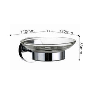 <span class=keywords><strong>Porte</strong></span>-<span class=keywords><strong>savon</strong></span> moderne Metalique 54085-CR avec support en alliage de zinc, fixation murale, finition chromée, pour cuisine, école et salle de sport - Product Image 2