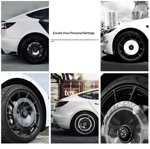 Set Copricerchi Completi Personalizzati per Changan Deepal S05/S07/S03, Coprimozzi Decorativi Bianchi e Neri per Veicoli Passeggeri - Product Image 5