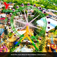 Grande Roue Géante de 42m, 24 Cabines, Attraction Emblematique, Manège de Parc d'Attractions Extérieur, Parc Thématique, Station Balnéaire, Roue Panoramique CE