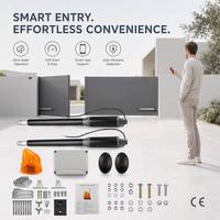 Potente Motor Eléctrico para Puerta Corredera Fubei de 1500 kg y 750 W con Interruptor Magnético de Límite y Luz de Advertencia Intermitente para Uso Industrial