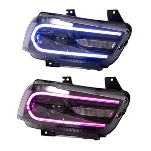 ไฟหน้าคุณภาพสูง สีน้ำเงินเหลือง สำหรับรถ Dodge Charger ปี 2011-2014 อุปกรณ์ตกแต่งรถยนต์ - Product Image 1